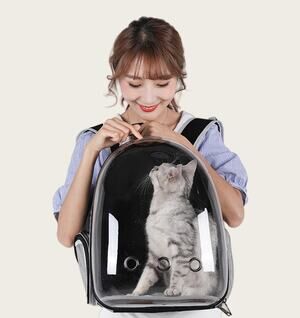 Space Capsule Pet Carrier Backpack, Breathable Travel Bag for Small Cats & Dogs